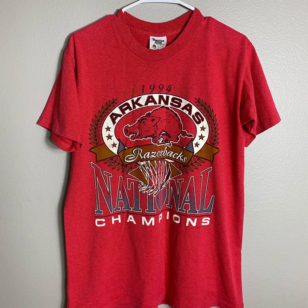 Vintage 1994 Arkansas Razorbacks red grey T-shirt
